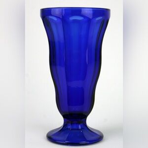 Set of 2 Vintage Anchor Hocking Cobalt Blue Fountainware Dessert Glass Goblet